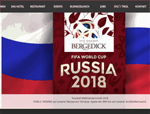 Tablet Screenshot of hotel-bergedick.de